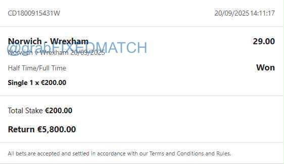 100% grab fixed match